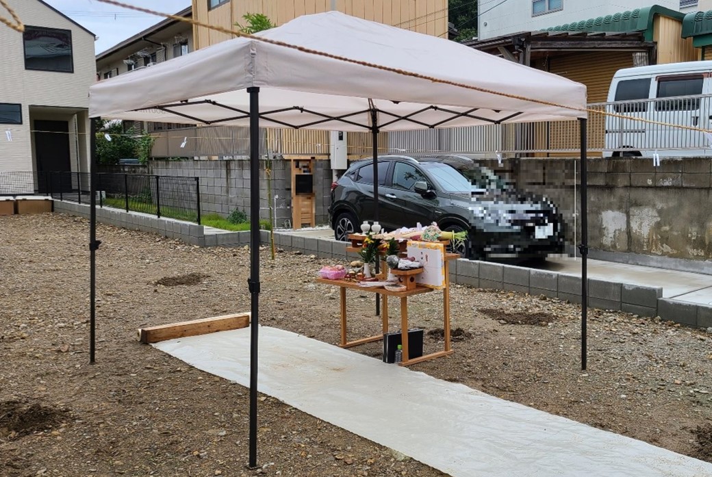 箕面市　地鎮祭　仏式