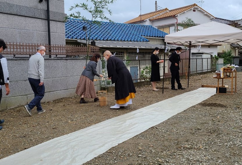 箕面市　注文住宅　地鎮祭　仏式