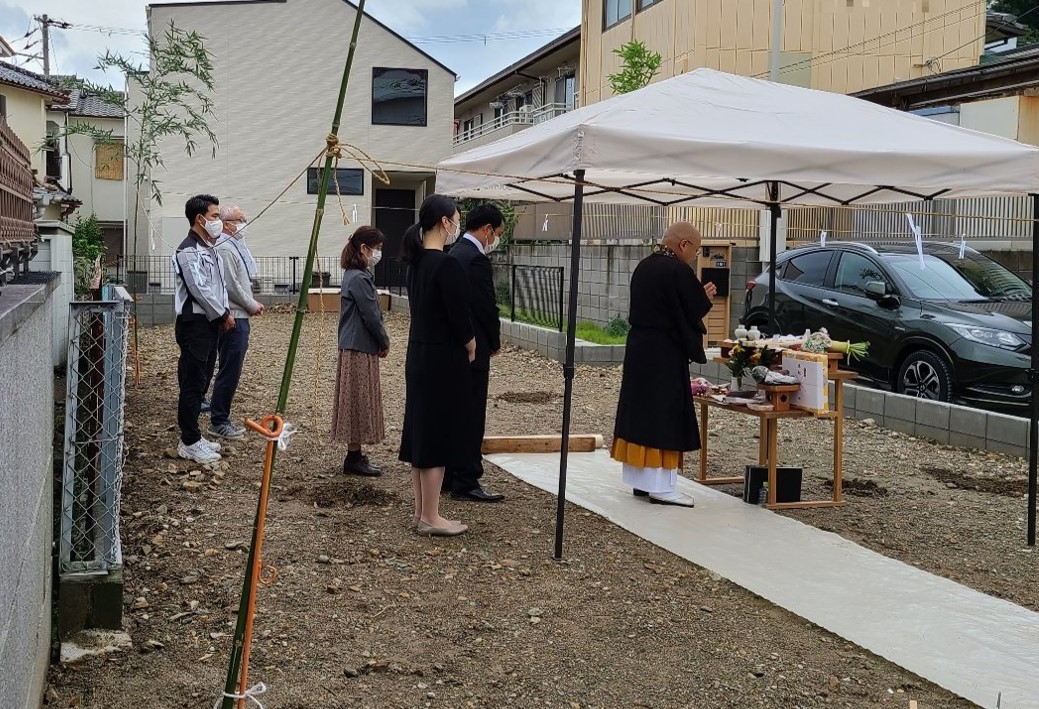 箕面市　注文住宅　地鎮祭　仏式