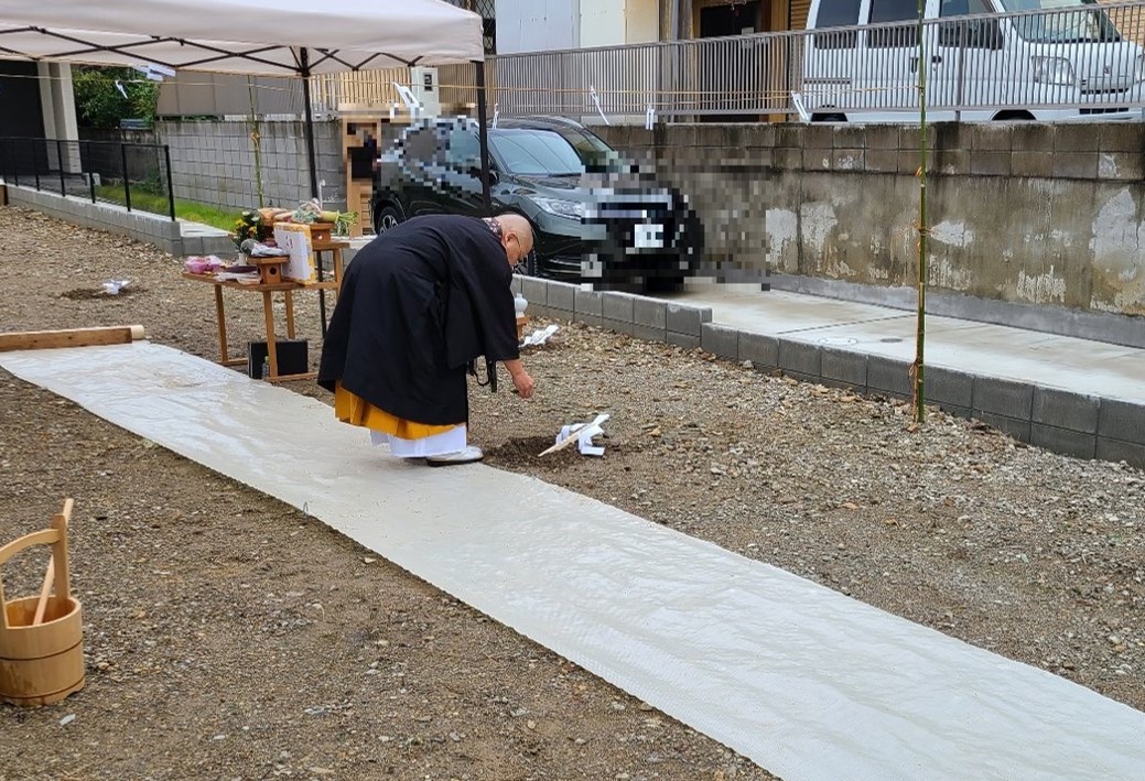 箕面市　注文住宅　地鎮祭　仏式