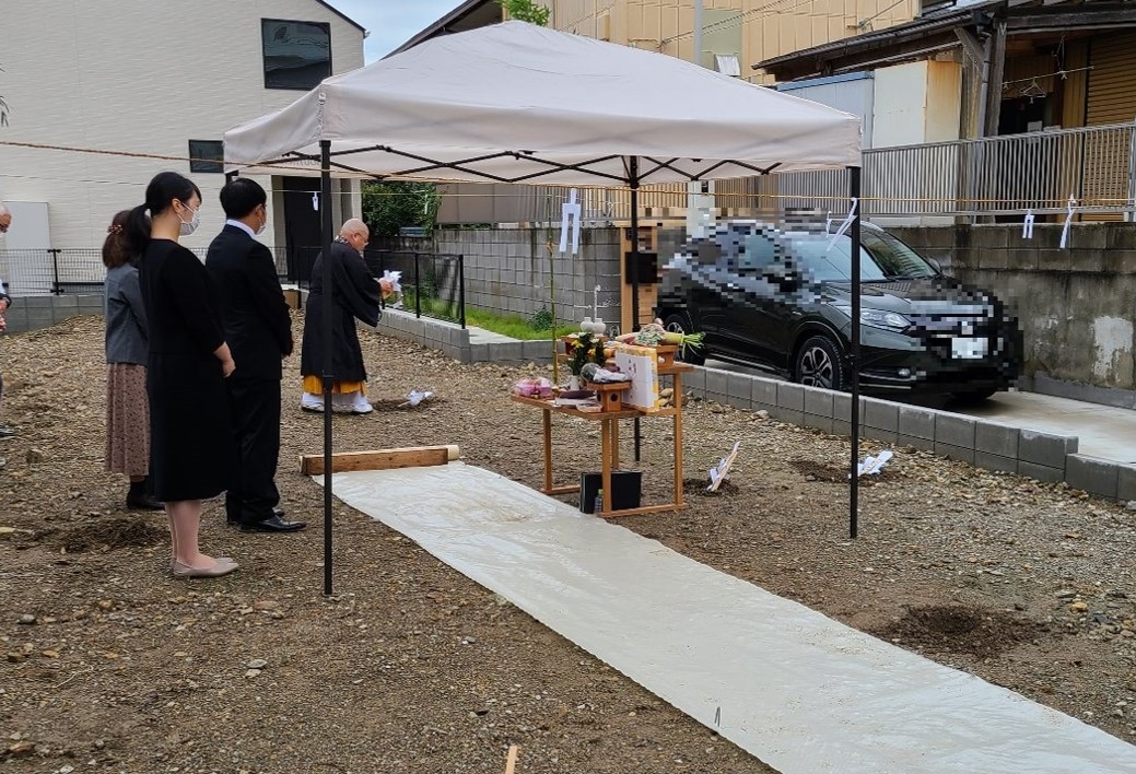 箕面市　注文住宅　地鎮祭　仏式