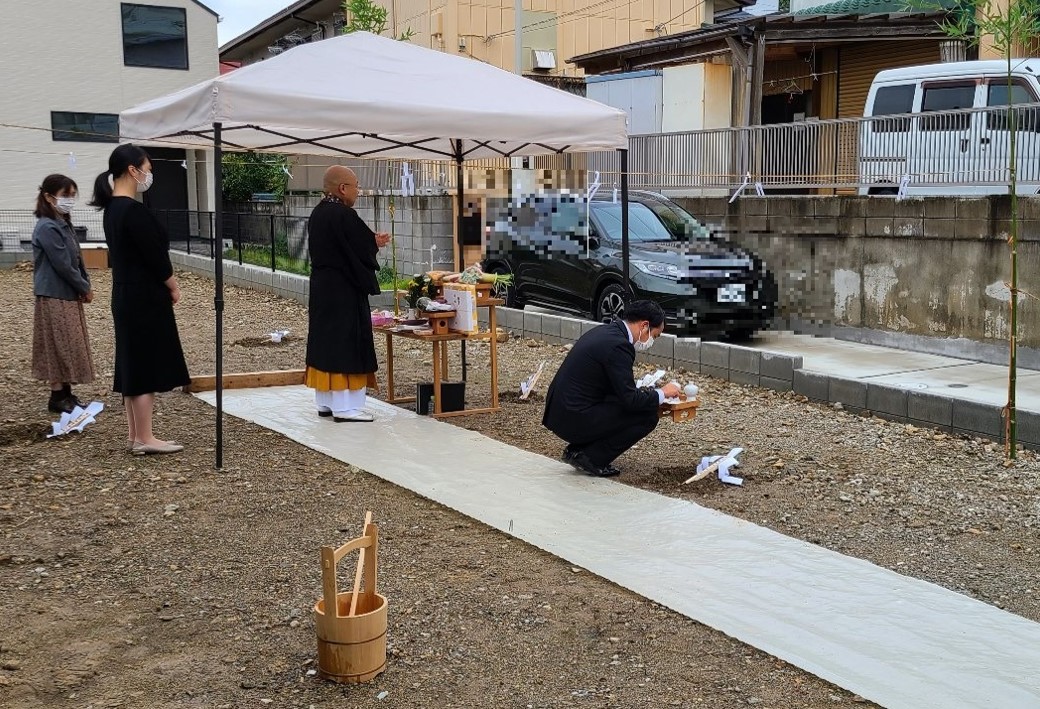 箕面市　注文住宅　地鎮祭　仏式