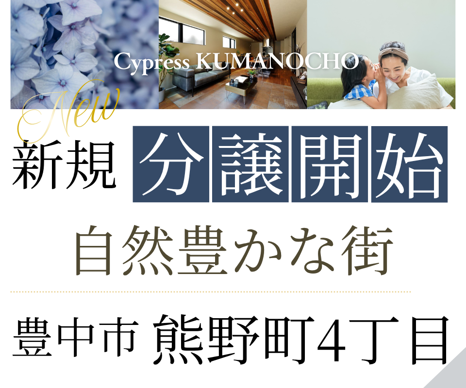 桃山台駅徒歩圏┃豊中市熊野町4丁目自由設計で建てる新築分譲